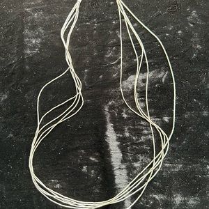 FIVE STRAND LIQUID SILVER NECKLACE